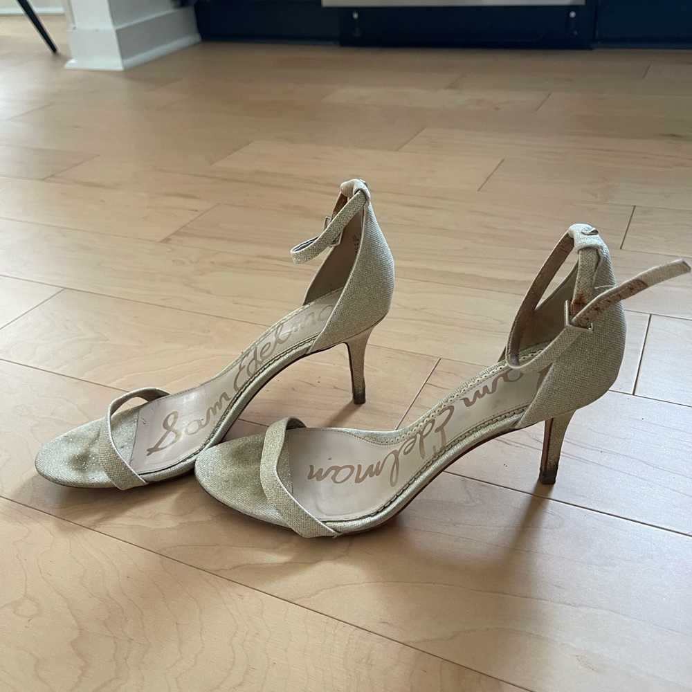 Sam Edelman Metallic Gold Heels